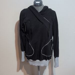 Source Unknown Black and Gray Hoodie